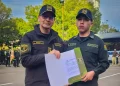 También le entregaron un memorándum de felicitación/Policía Boliviana