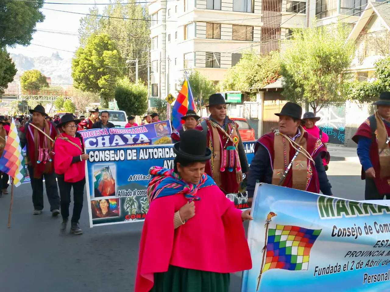 Marcha de ayllus y markas de Conamaq pide diálogo y rechaza ley ‘antibloqueos’