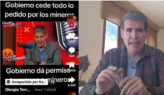 Gobierno cita material de periodista para desmentir información falsa sobre acuerdo con mineros
