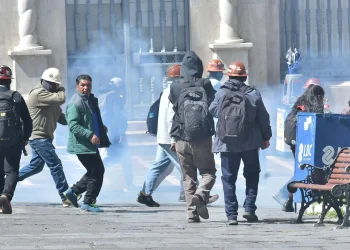 La Policía utiliza gases lacrimógenos contra los manifestantes/APG