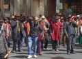 Tras casi tres horas de enfrentamiento, movilizados se reagrupan para entrar a la plaza Murillo