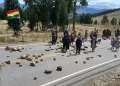 Un bloqueo instalado en la carretera Cochabamba-Santa Cruz/ RRSS