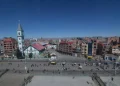 El paro del transporte paralizó a El Alto. FOTO: APG