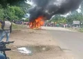 El vehículo fue incendiado/RRSS