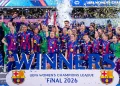 El Barcelona gana su cuarta Champions femenina tras golear 4-0 al Lyon