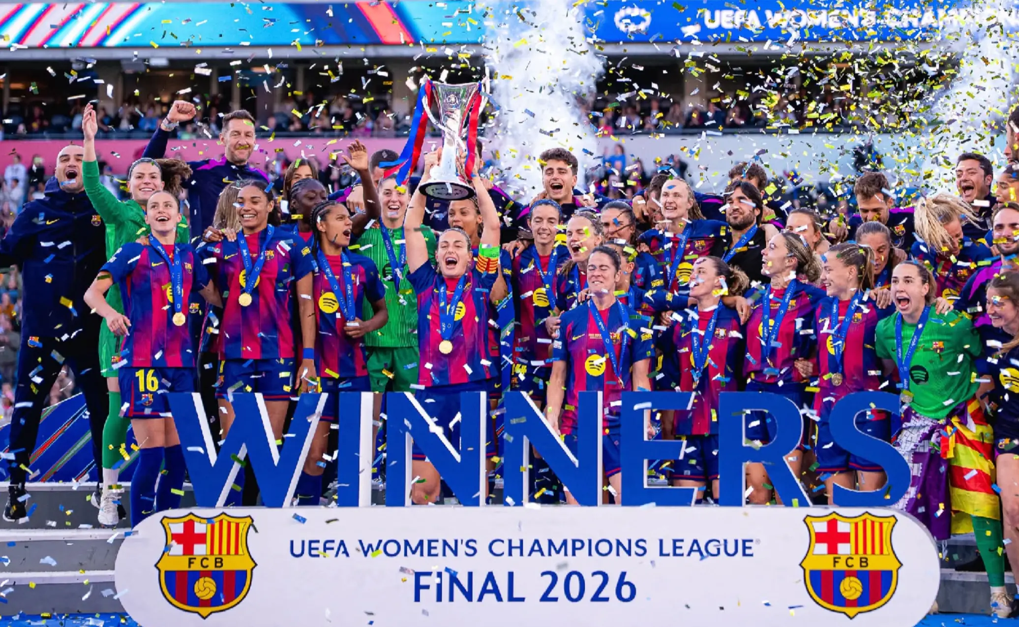 El Barcelona gana su cuarta Champions femenina tras golear 4-0 al Lyon