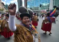 Organizaciones sociales protagonizaron una marcha de 'cacerolas vacías'. FOTO: APG